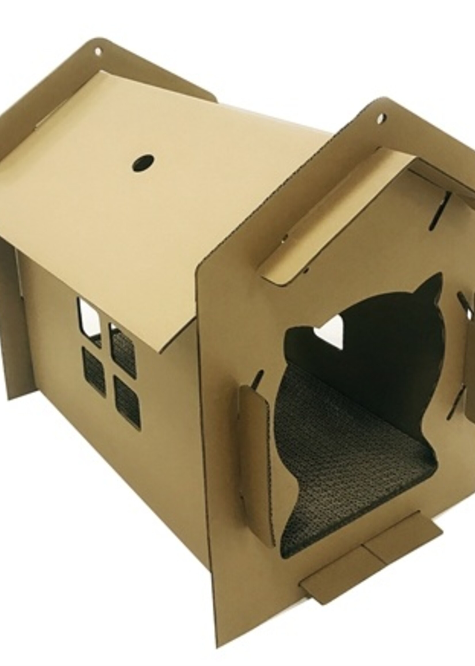 Croci Croci kattenhuis villa karton bruin