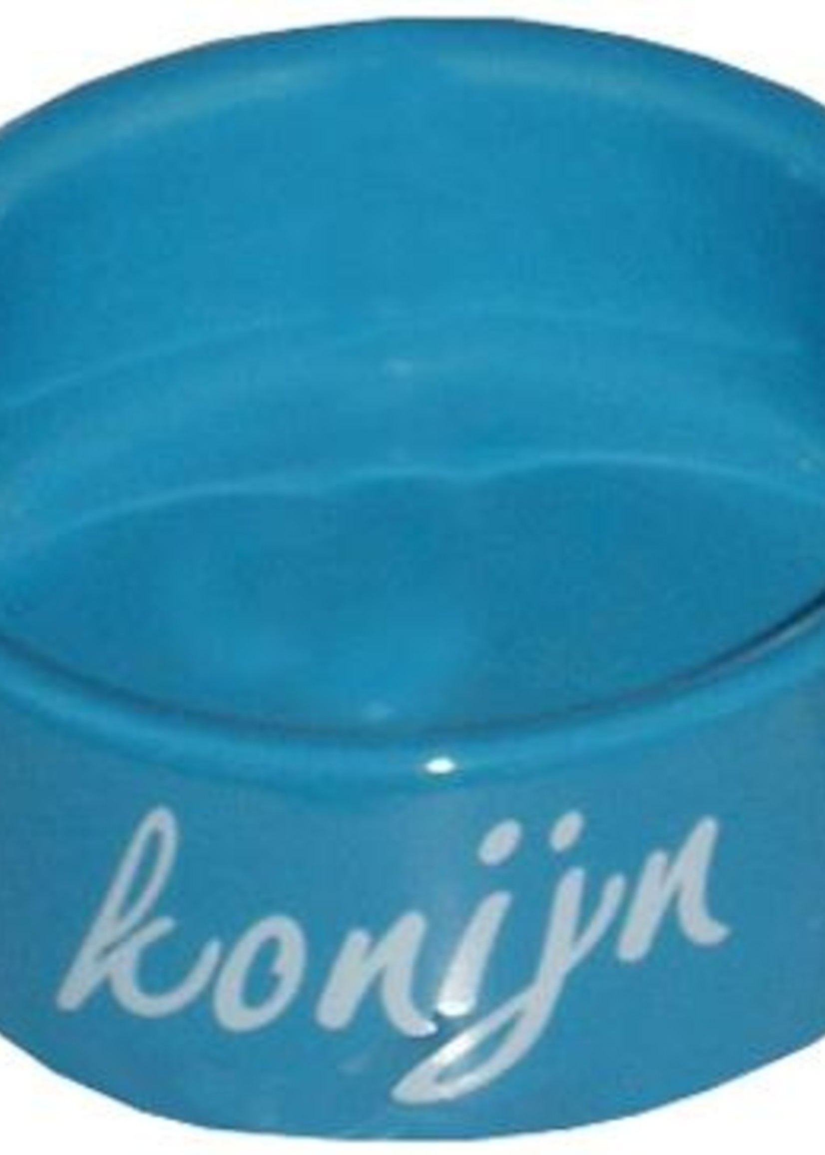 Merkloos Eetbak steen konijn blauw