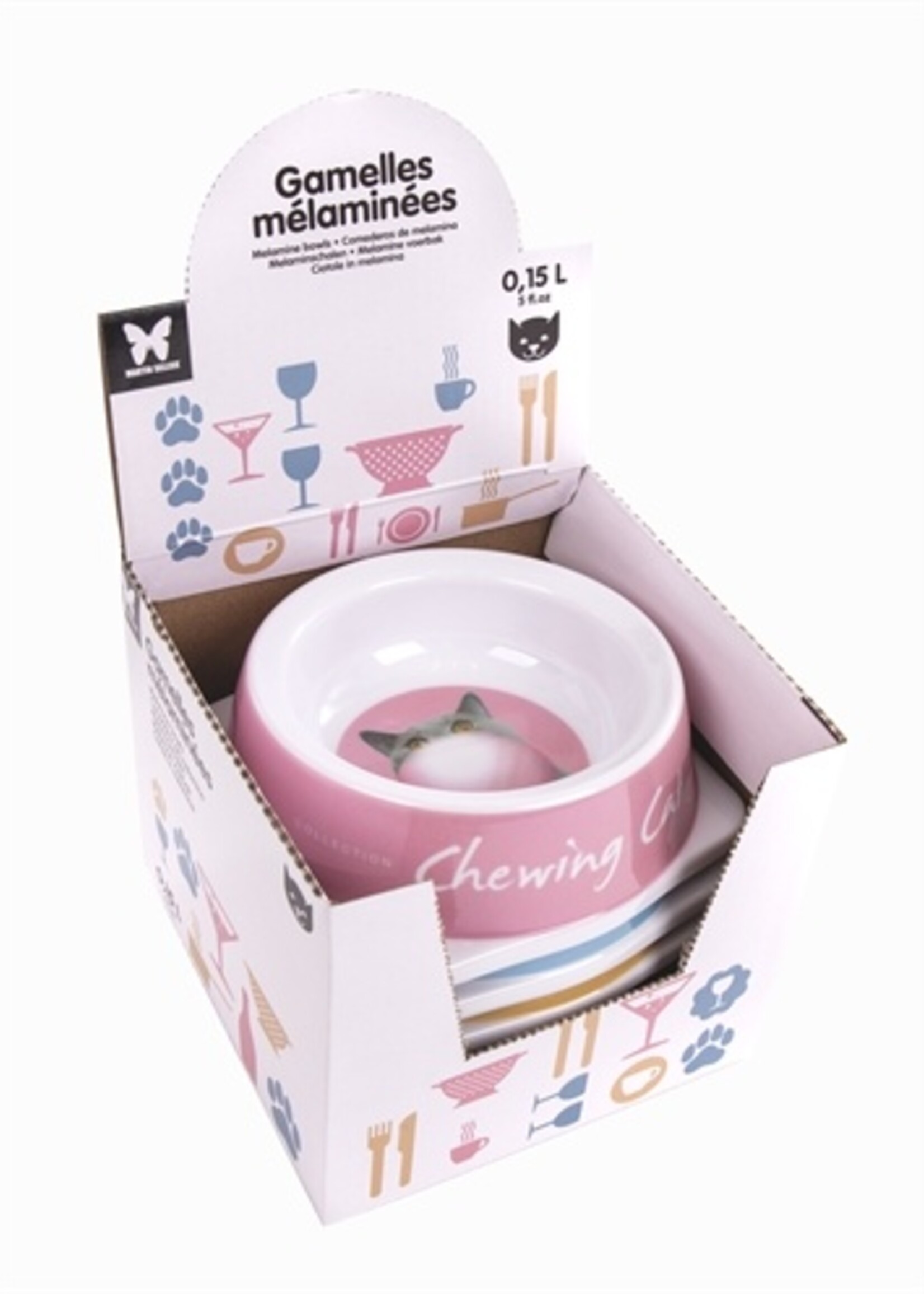 Martin sellier Martin sellier voerbak kat melamine assorti