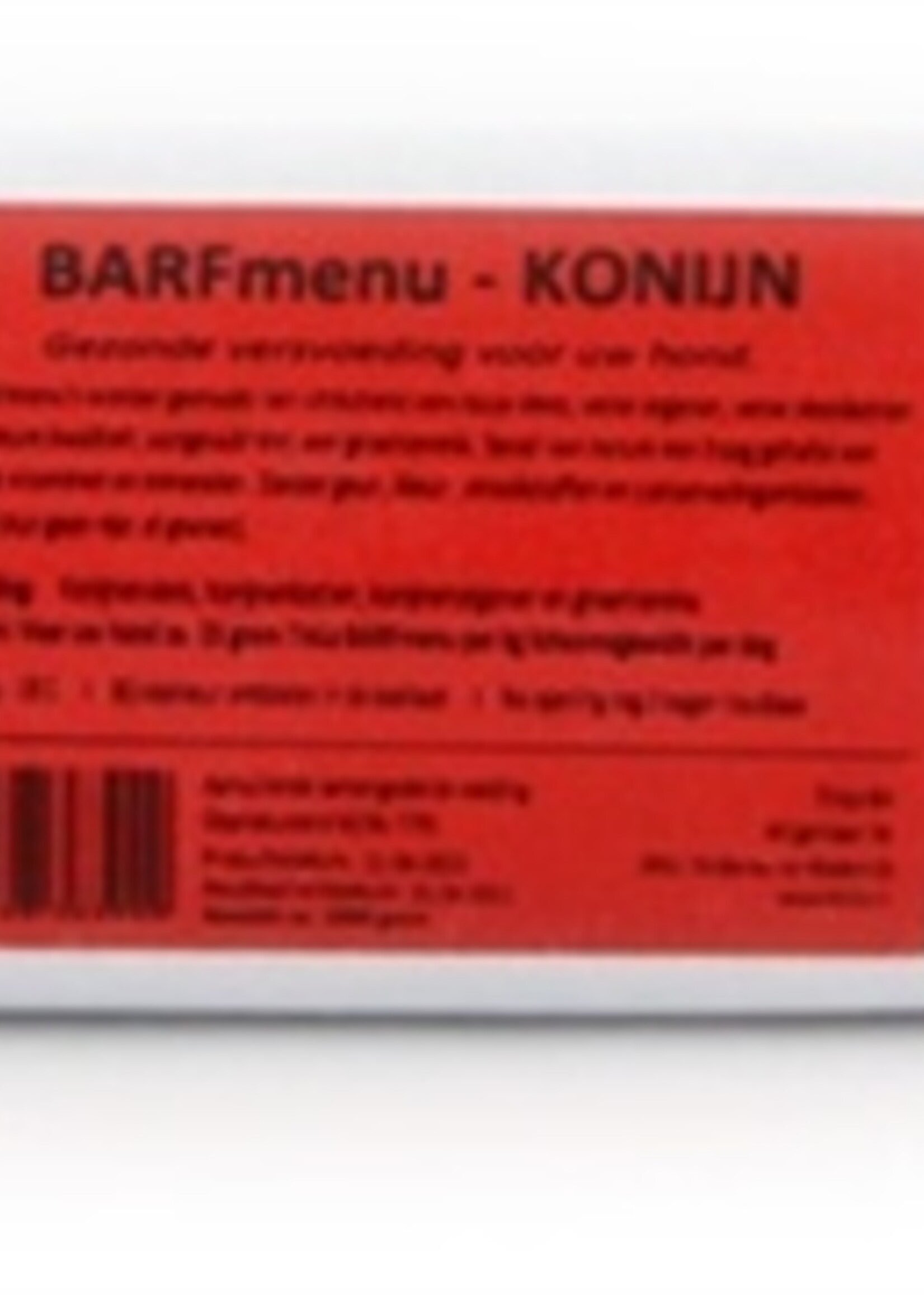 Barfmenu Barfmenu konijn hondenvoer