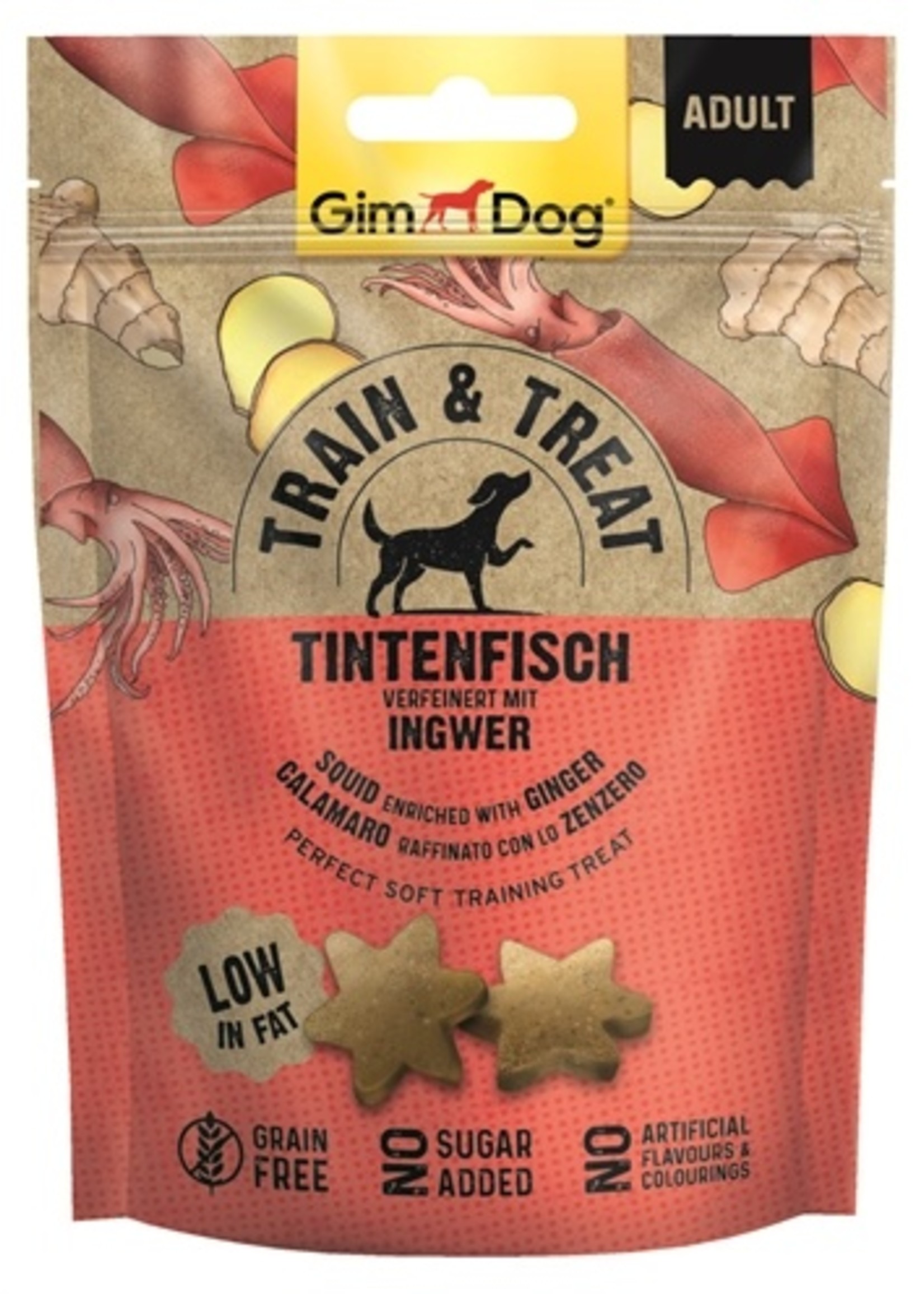 Gimdog Gimdog train & treat inktvis / gember