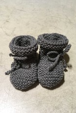 Oma Netty slofjes merino wol dark gray mottled