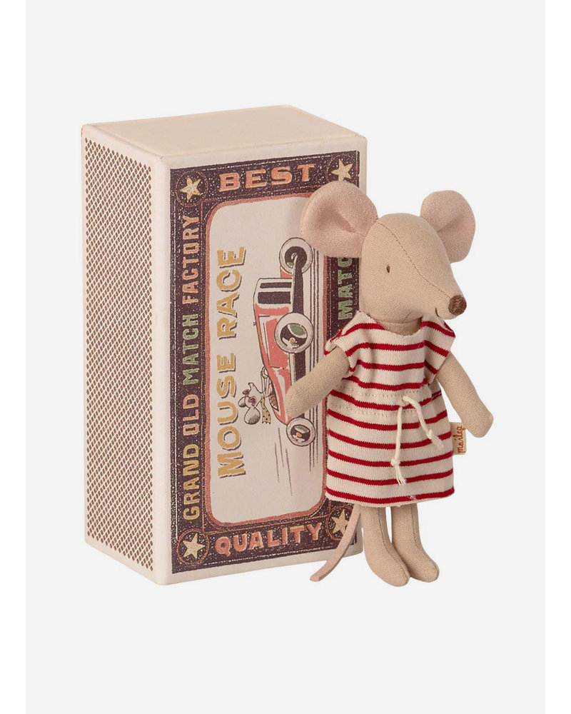 Maileg big sister mouse in a match box