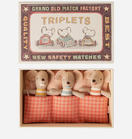 Maileg little baby mice triplets in matchbox