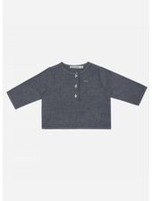 The New Society baby shirt blue chambre