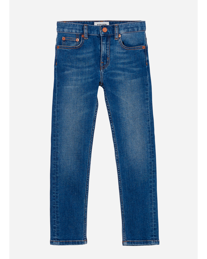 Finger in the nose icon authentic blue jeans