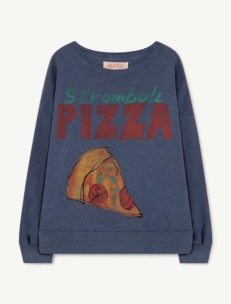 The Animals Observatory navy pizza big bear sweatshirt