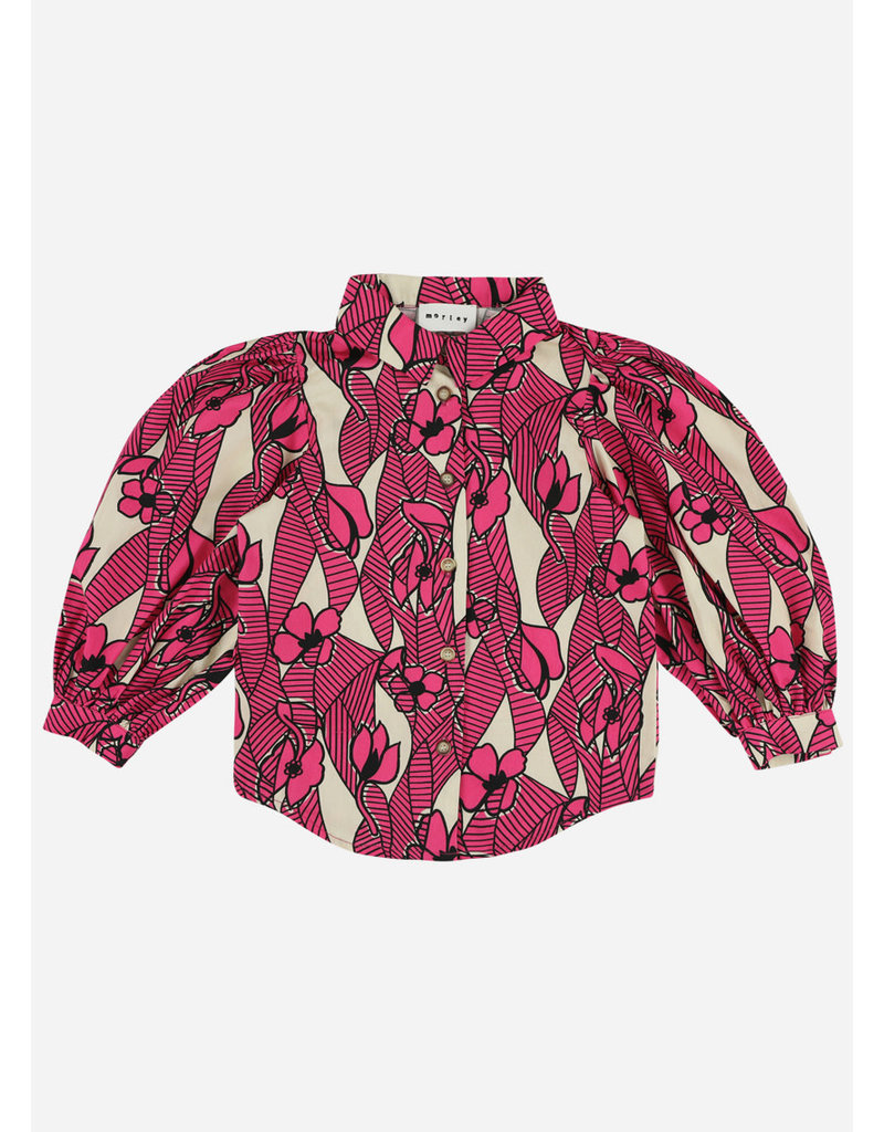 Morley ray twist pink shirt balloon sleeves