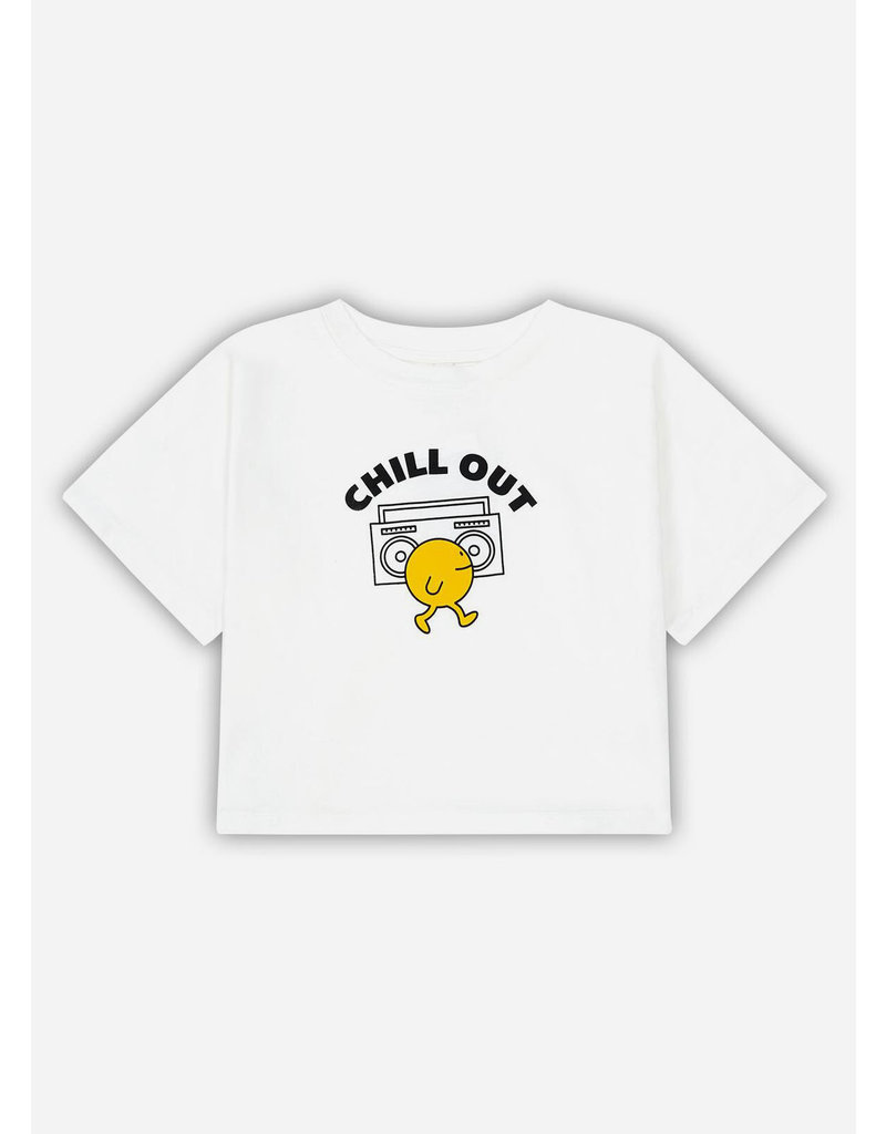 Hundred Pieces chill out crop top off white