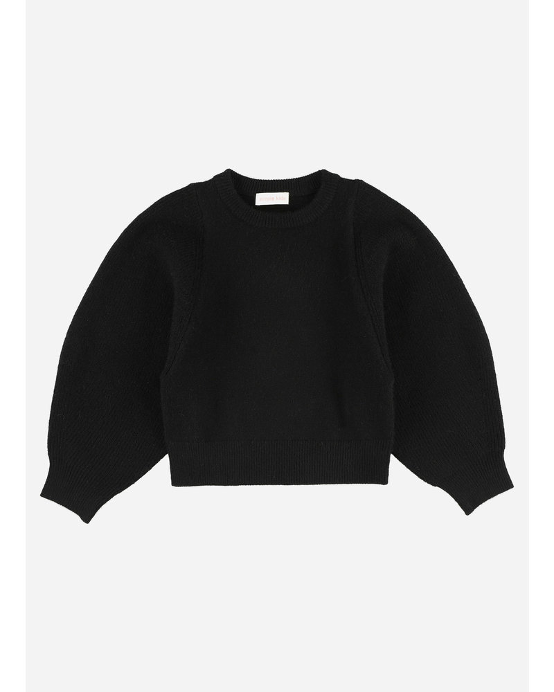 Simple Kids madonna merino black pullover