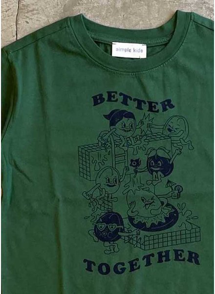 Simple Kids together jersey green shirt