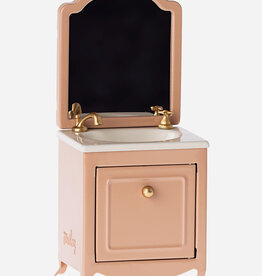 Maileg sink dresser with mirror mouse dark powder