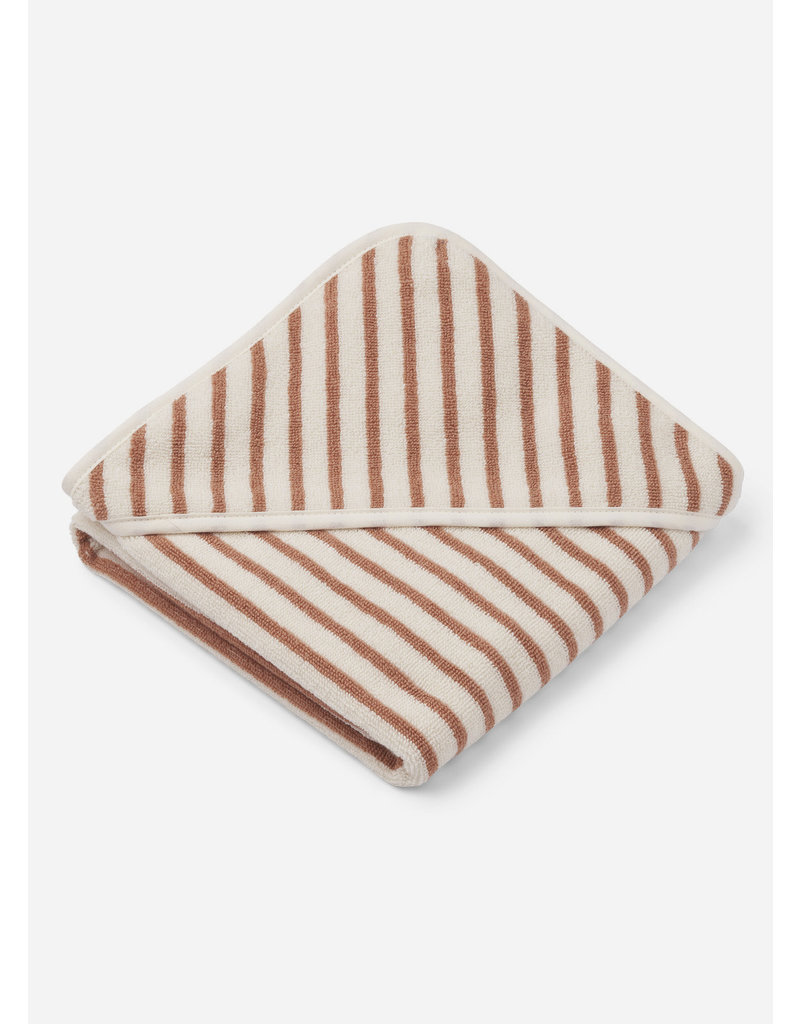 Liewood alba hooded baby towel striped