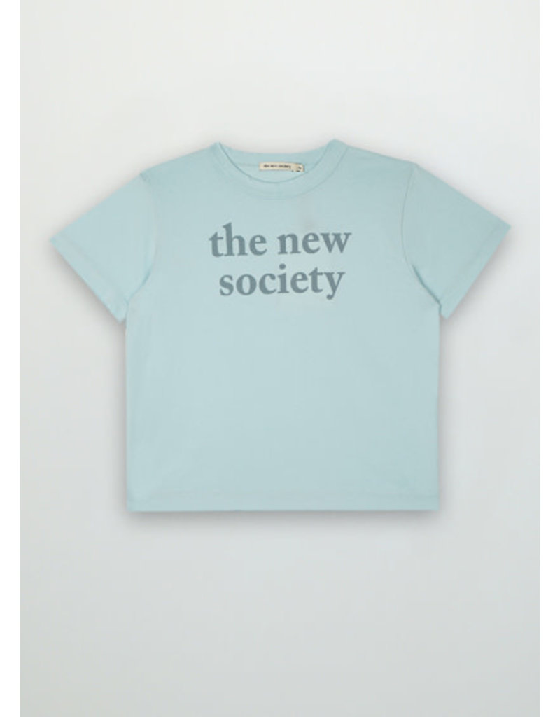 The New Society logo print tee nebbia