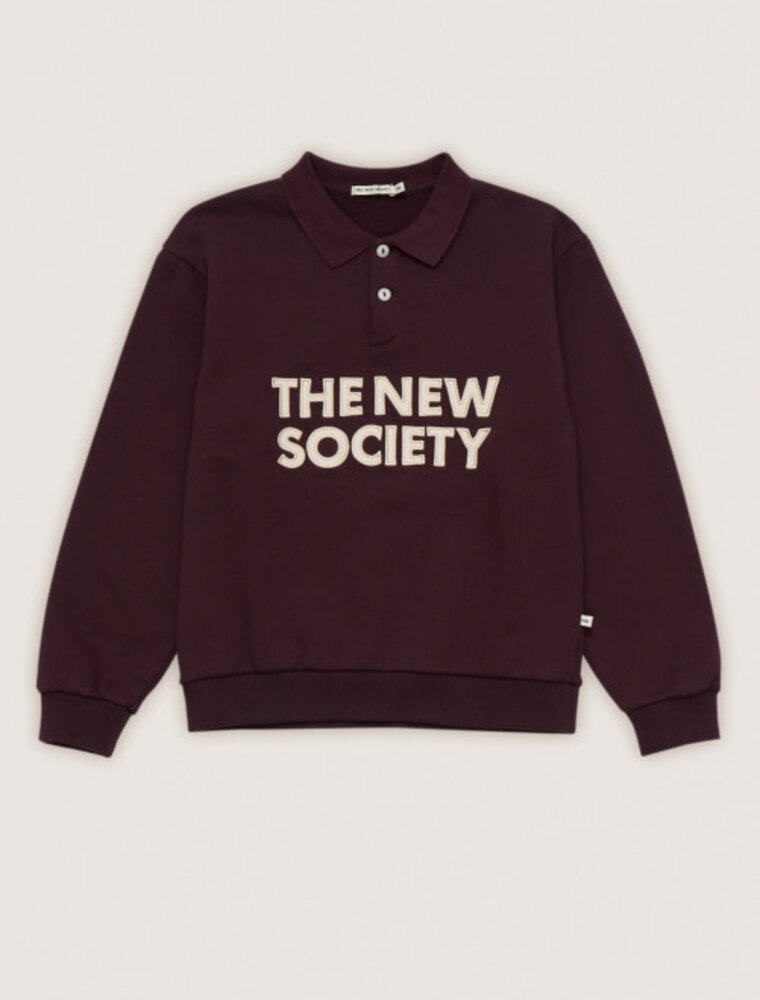 The New Society dario polo sweater fudge