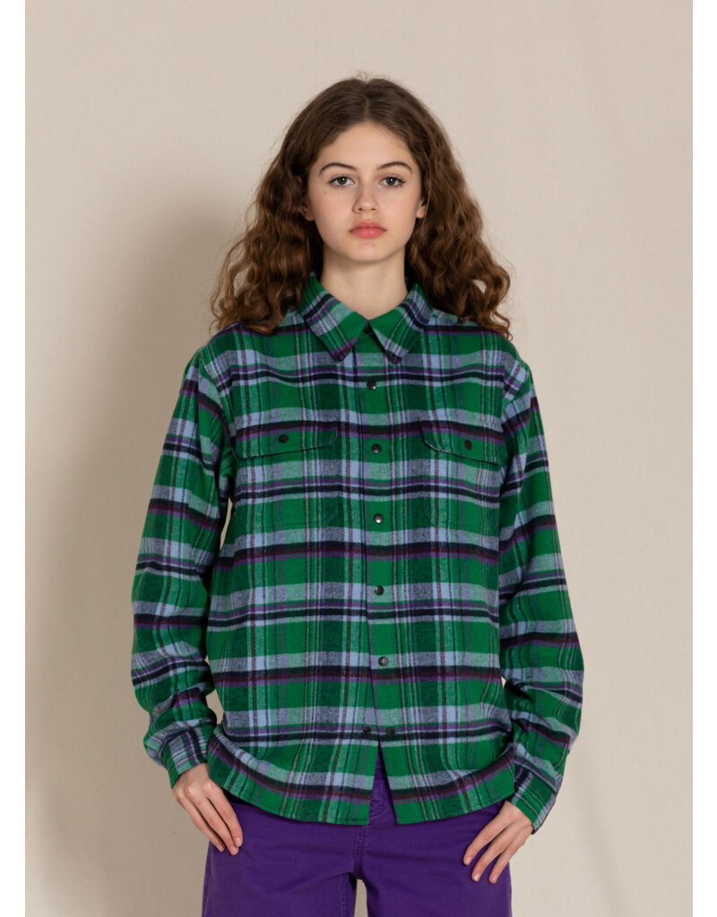 Finger in the nose new dusk green checkers long sleeve shirt