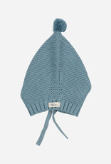 Buho baby knit pom pom hat blue garda