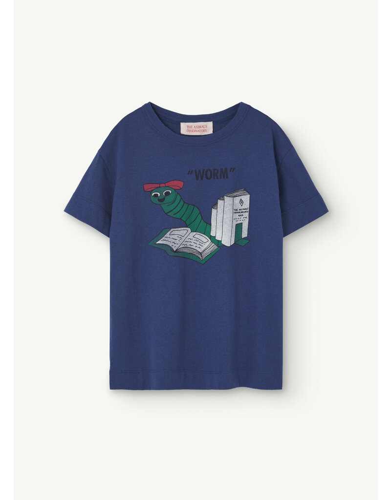 The Animals Observatory rooster oversized kids tshirt deep blue