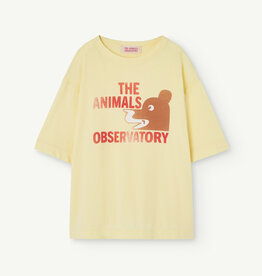 The Animals Observatory rooster oversized kids tshirt soft yellow