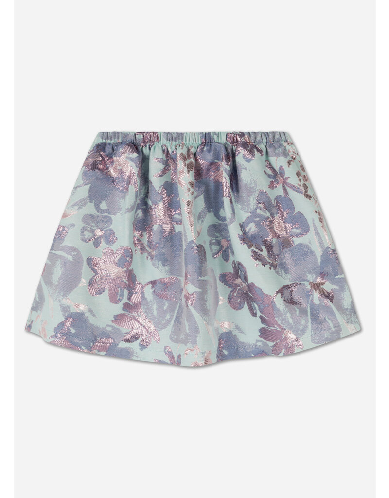 Repose mini skirt sparkle aqua flower