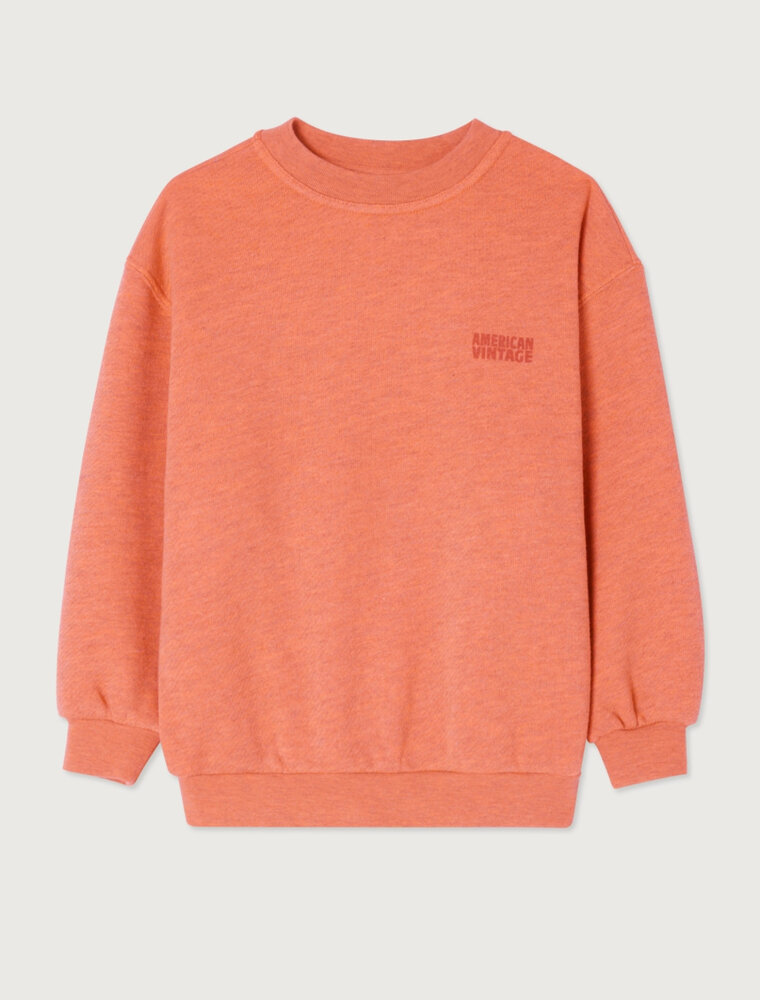 American Vintage doven sweatshirt orange fluo