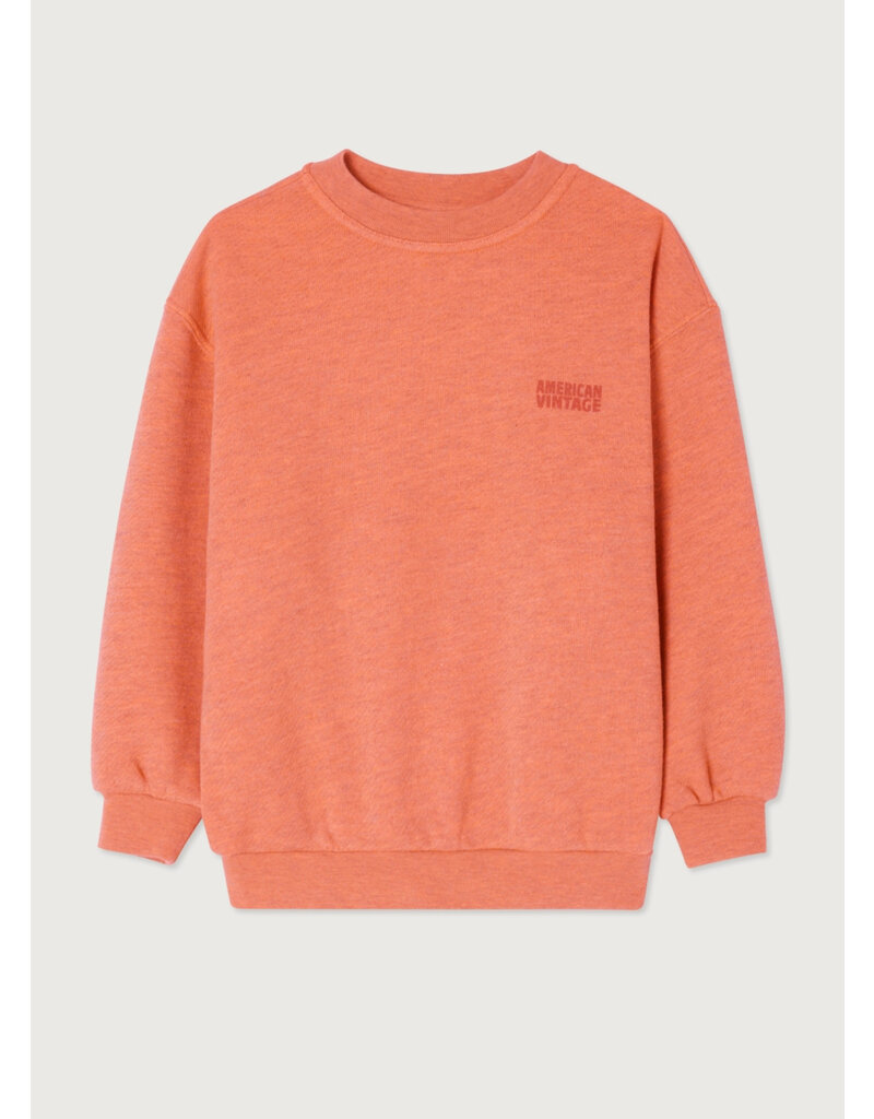 American Vintage doven sweatshirt orange fluo