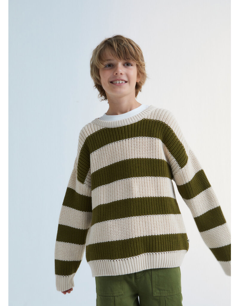 The New Society myra jumper natural & yosemite stripes