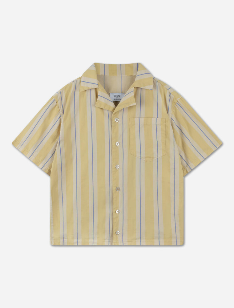 Repose boxy shirt sand gold stripe