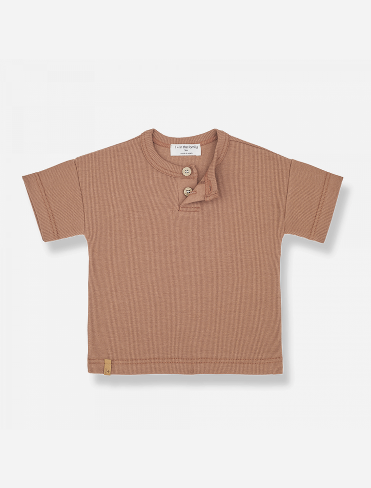 1+ In The Family nestore s sleeve henley shirt apricot