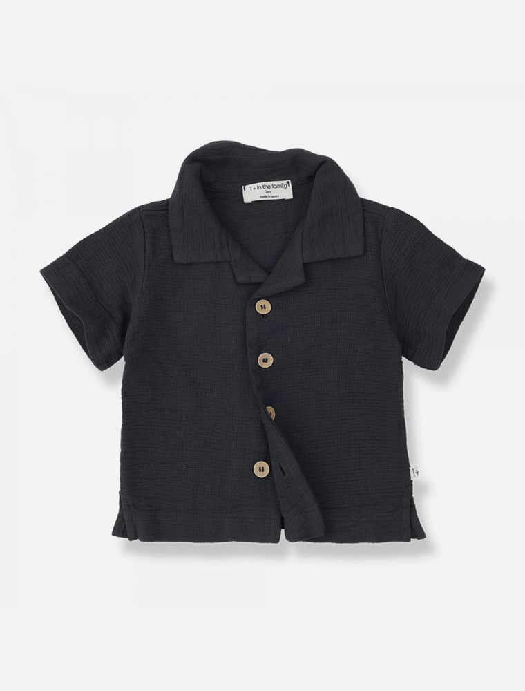 1+ In The Family david short sleeve shirt anthracite