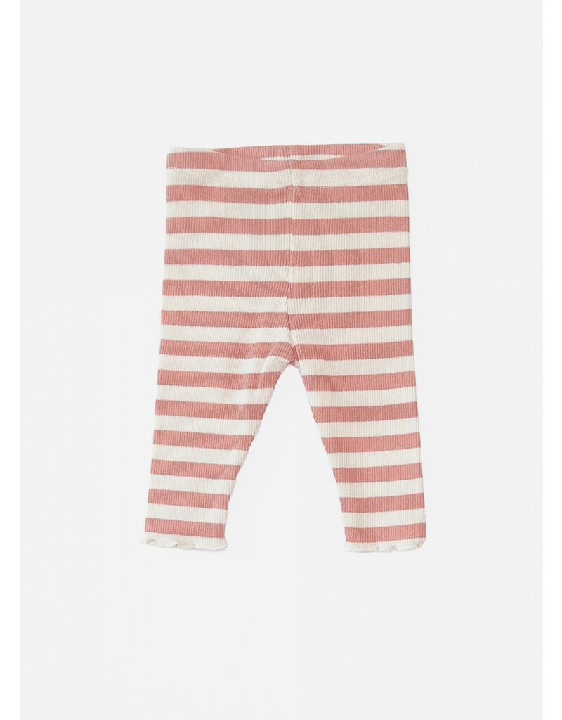 Play Up baby striped rib legging coral