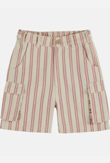 Emile et Ida short cargo rayure rose