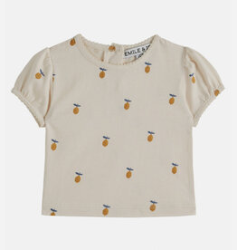 Emile et Ida baby tee shirt picote citron