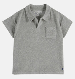 Emile et Ida baby polo eponge uni gris chine