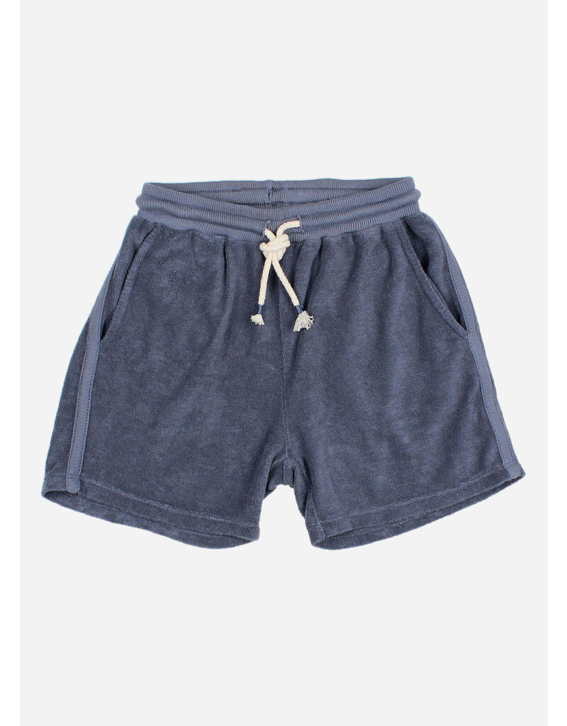 Buho terry shorts blue stone