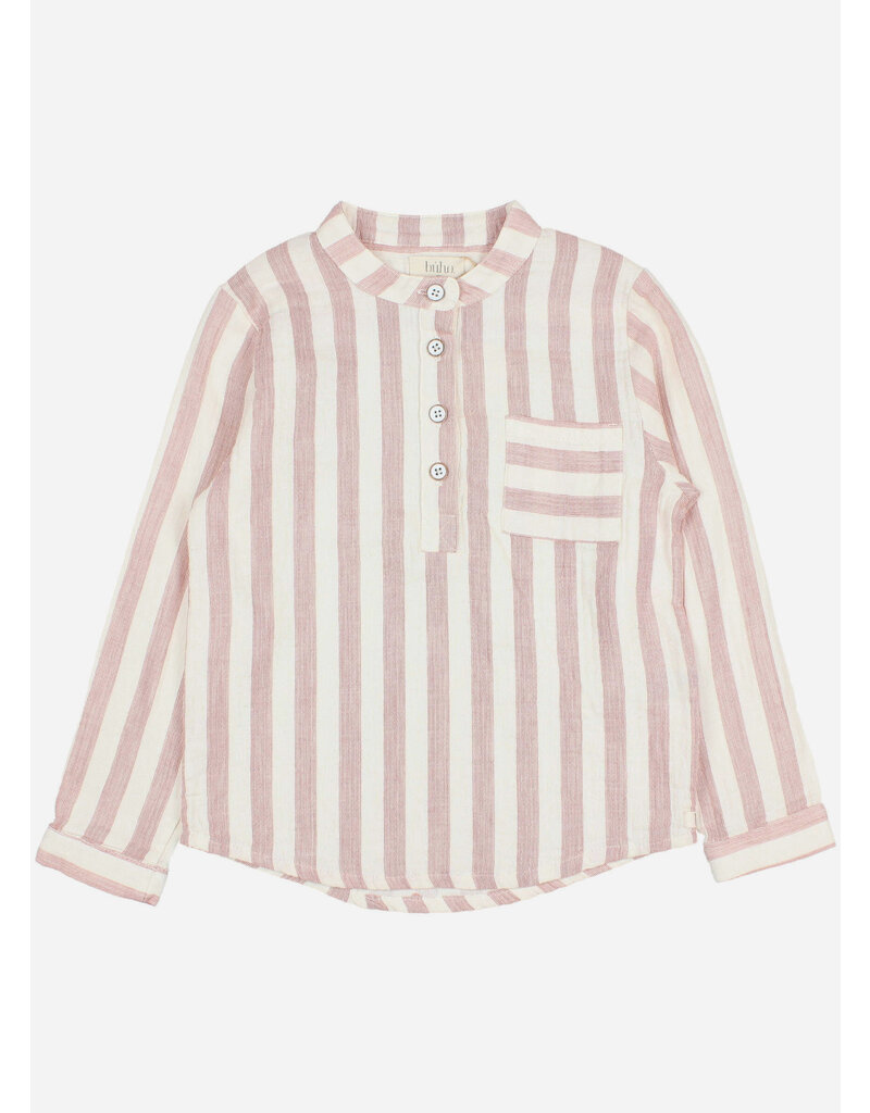 Buho stripes shirt desert red