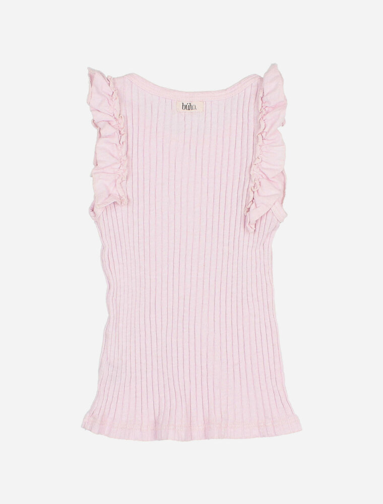 Buho rib ruffle t-shirt mauve