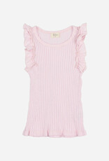 Buho rib ruffle t-shirt mauve