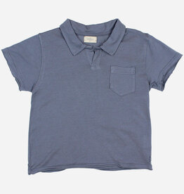 Buho polo t-shirt blue stone