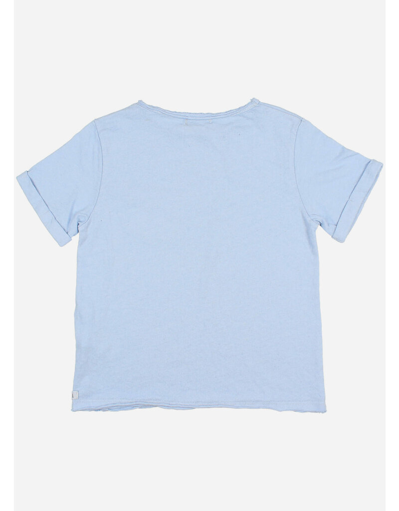 Buho pocket linen t-shirt placid blue