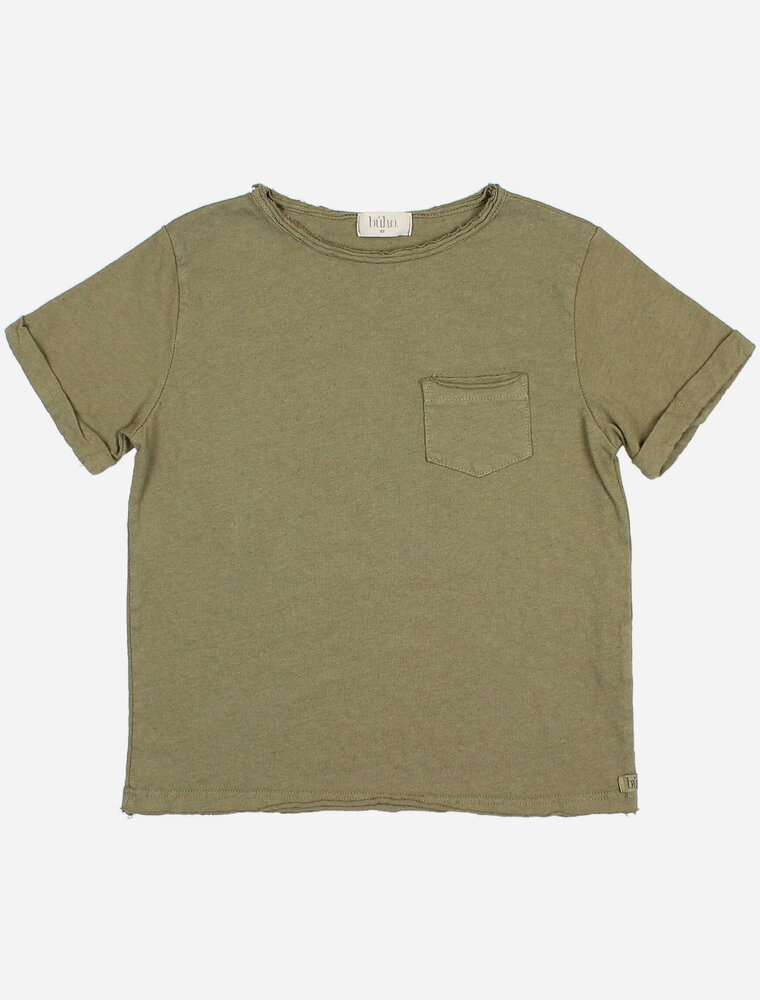 Buho pocket linen t-shirt kaki