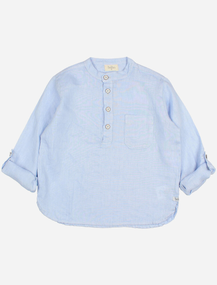 Buho linen kurta shirt placid blue