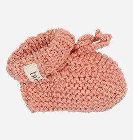 Buho nb knit booties rose clay