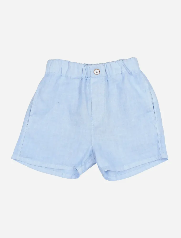 Buho linen bermuda placid blue