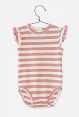 Play Up baby striped rib body coral