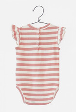 Play Up baby striped rib body coral