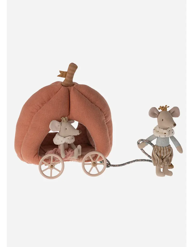 Maileg *pumpkin carriage mouse