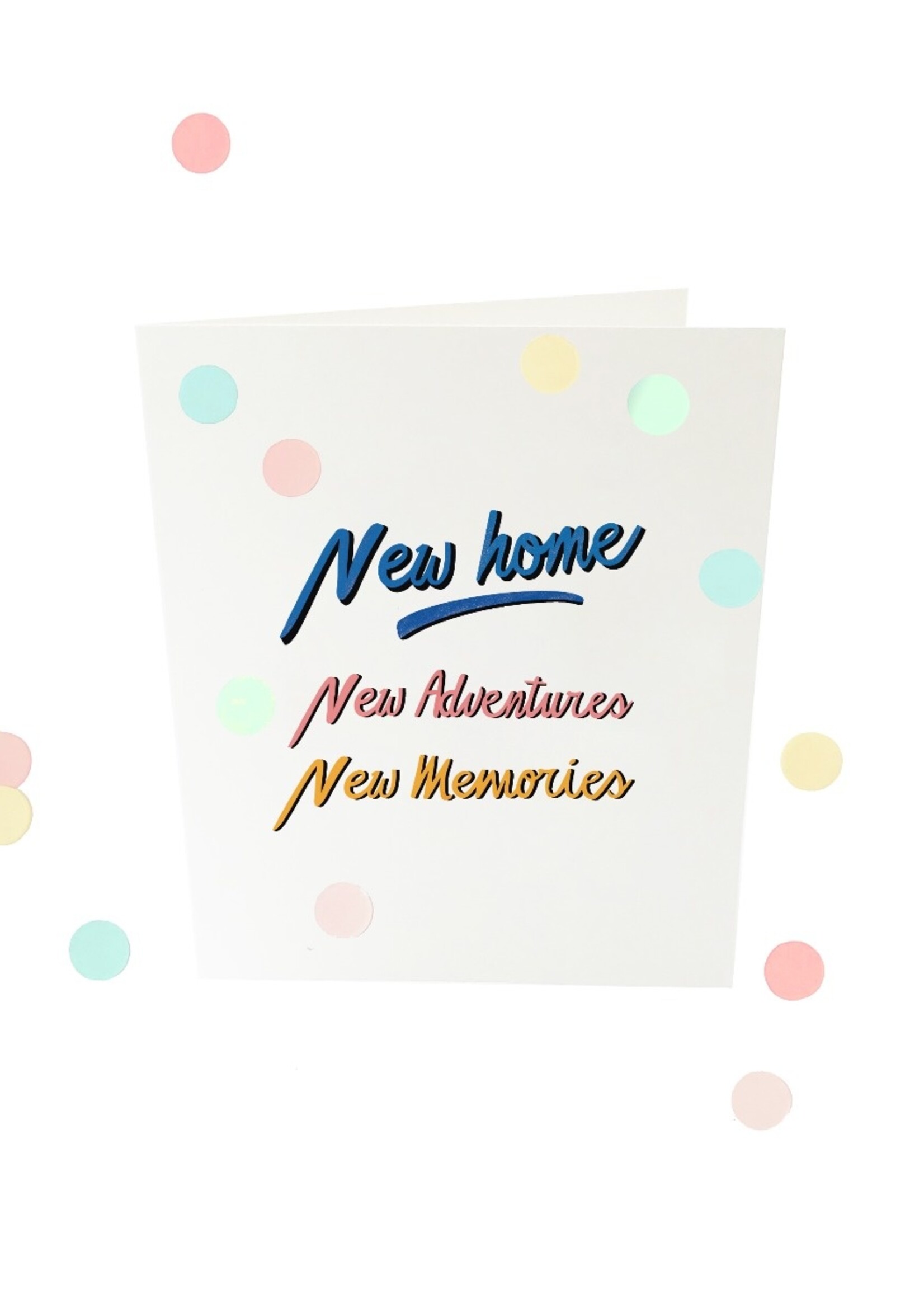 The Gift Label Confetti Card New Home