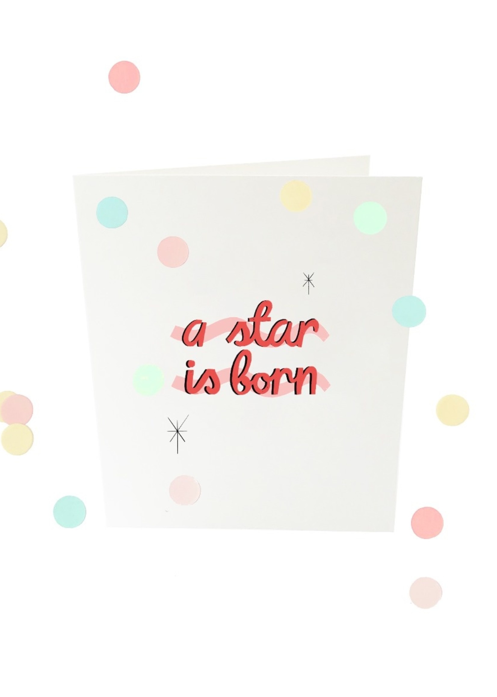 The Gift Label Confetti Card A star is born