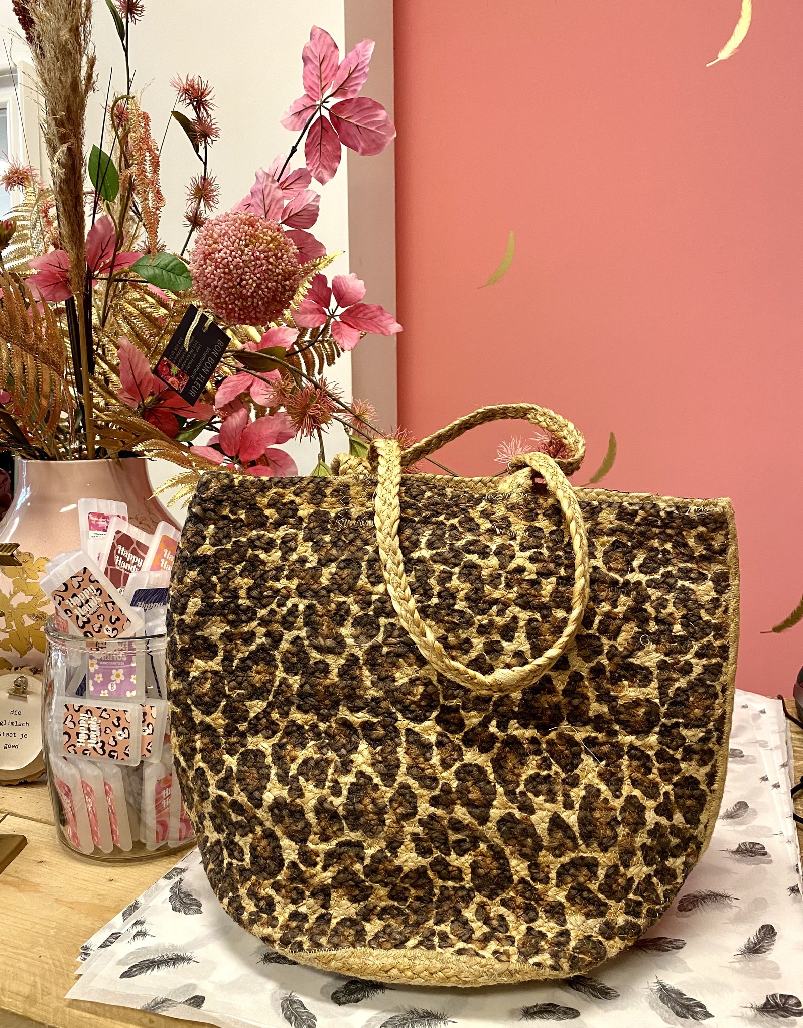 Bulu Bulu Leopard Jute Bag